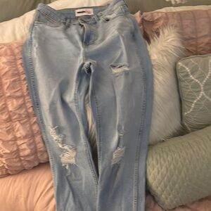 Wrangler Barbie Blue Skinny Jeans Distressed Style NWOT